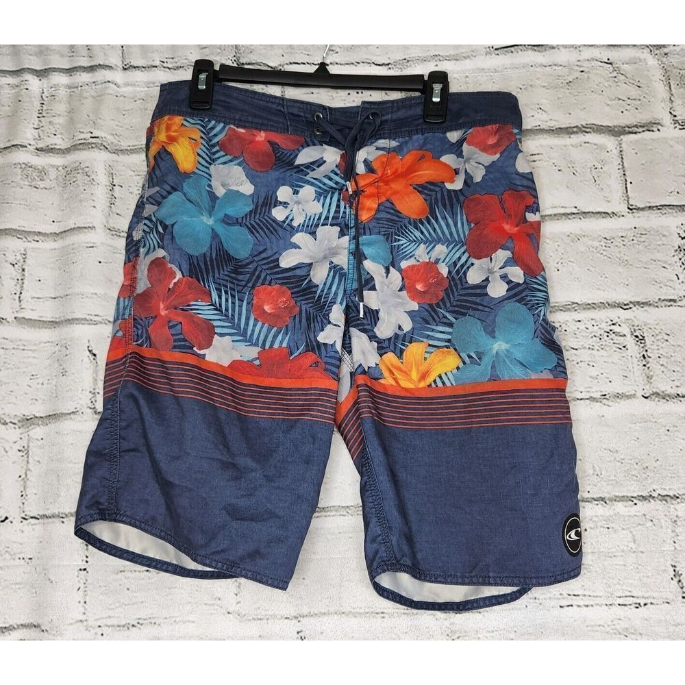 O'Neill Boardshorts Mens Size 32 Swim Trunks Shorts Hawaiian beach Floral